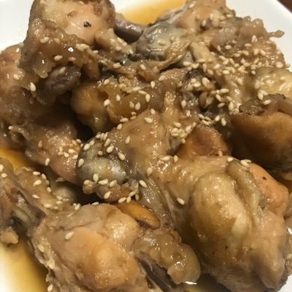 圧力鍋でホロホロになったお肉が骨から簡単とれて食べやすかったです。
お味もさっぱりしていて、とっても美味しかったです❣️